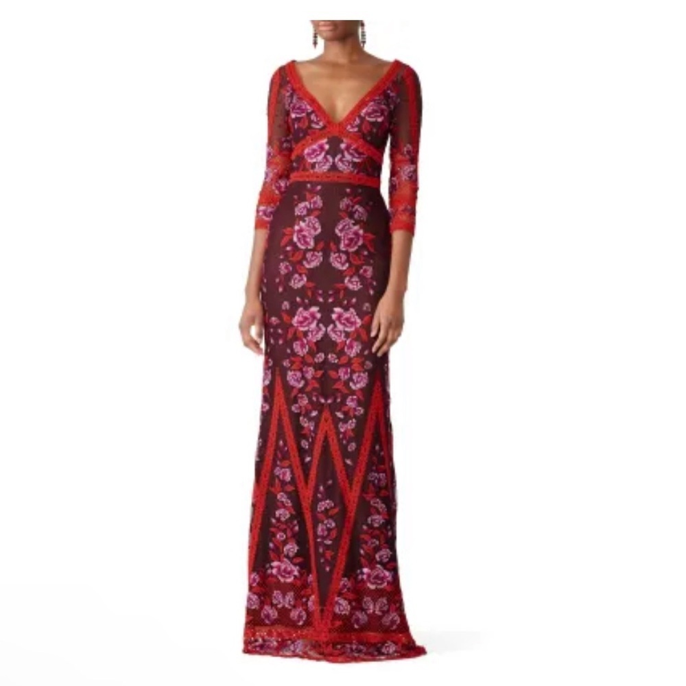 Marchesa Notte
Wine Floral Lace Gown
$995 original retail size 10
